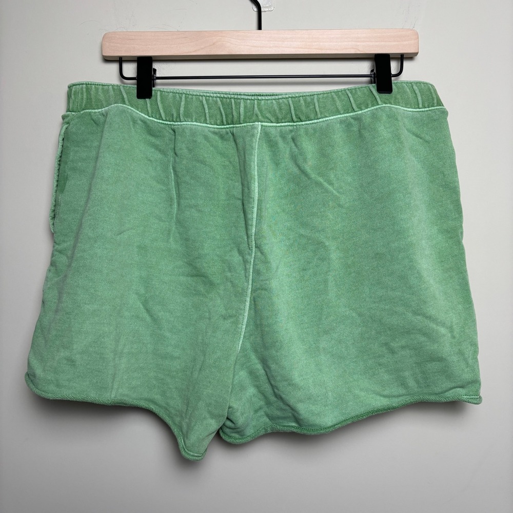 Universal Thread Lime Green‎ Oversized V-Neck Polo Top Shorts Set Womens Large - Picture 10 of 12